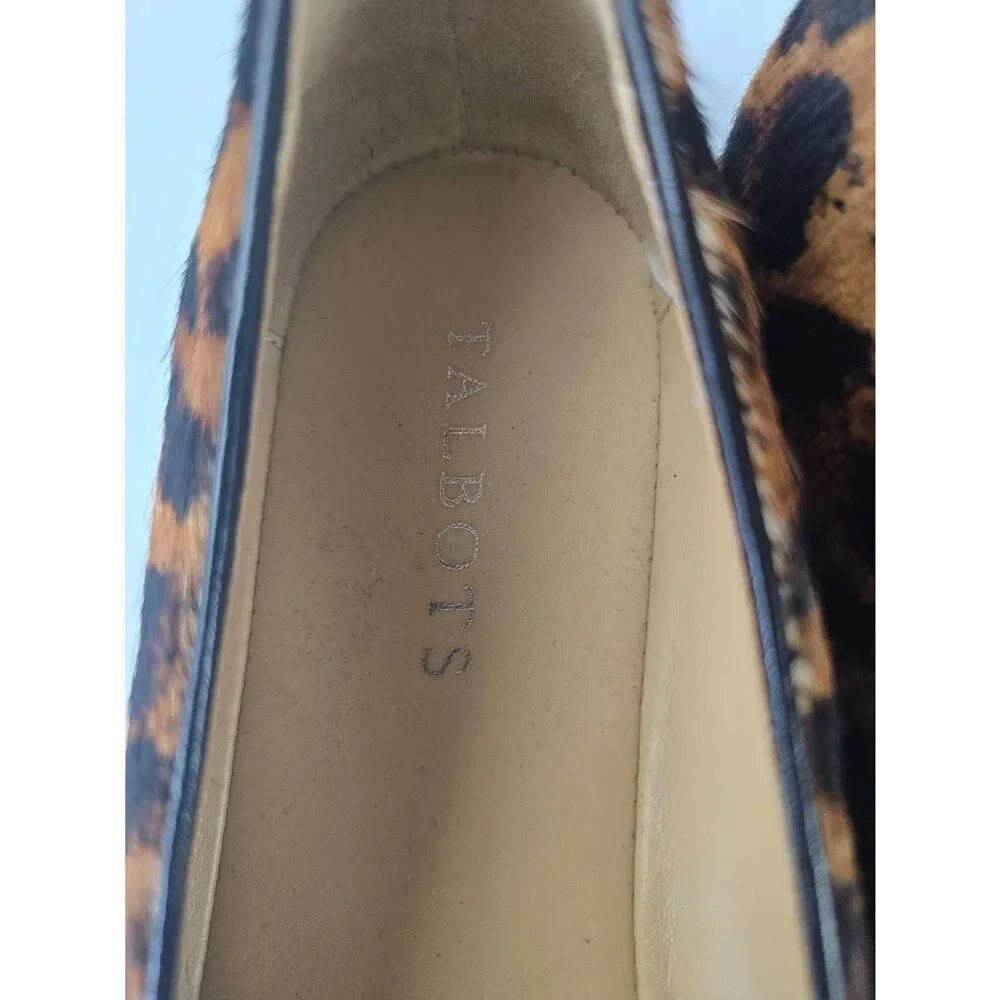 Talbots Driving Flats Sz 8 1/2 Leopard